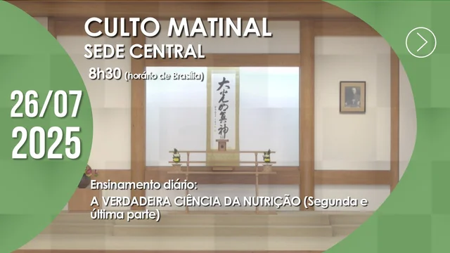 Capa do vídeo “Culto Matinal | Sede Central - 26/07/2025”