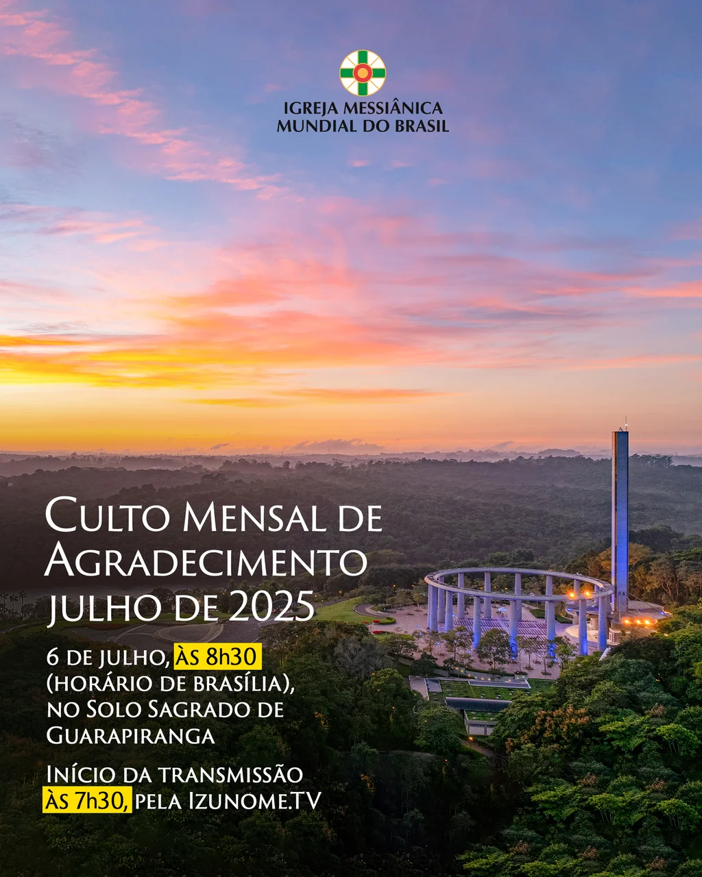 Capa do vídeo “Cerimônia do Culto Mensal de Agradecimento de Julho 2025 - SSG”