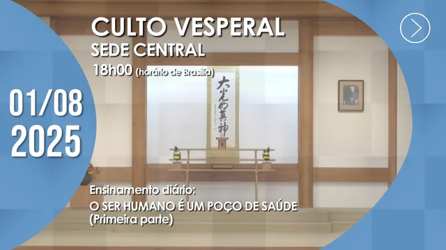 Capa do vídeo “Culto Vesperal | Sede Central - 01/08/2025”