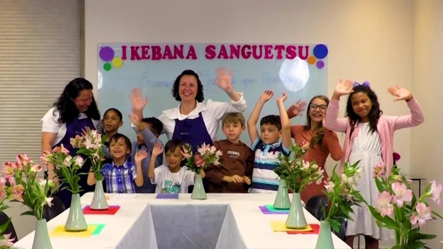 Capa do vídeo do “Demonstração da Aula de Ikebana Kids - IMMB 2025”.