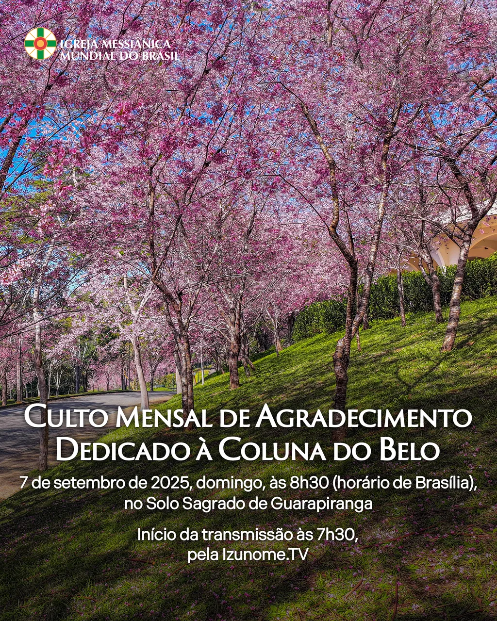 Capa do vídeo “Cerimônia do Culto Mensal de Agradecimento dedicado à Coluna do Belo - Setembro 2025”