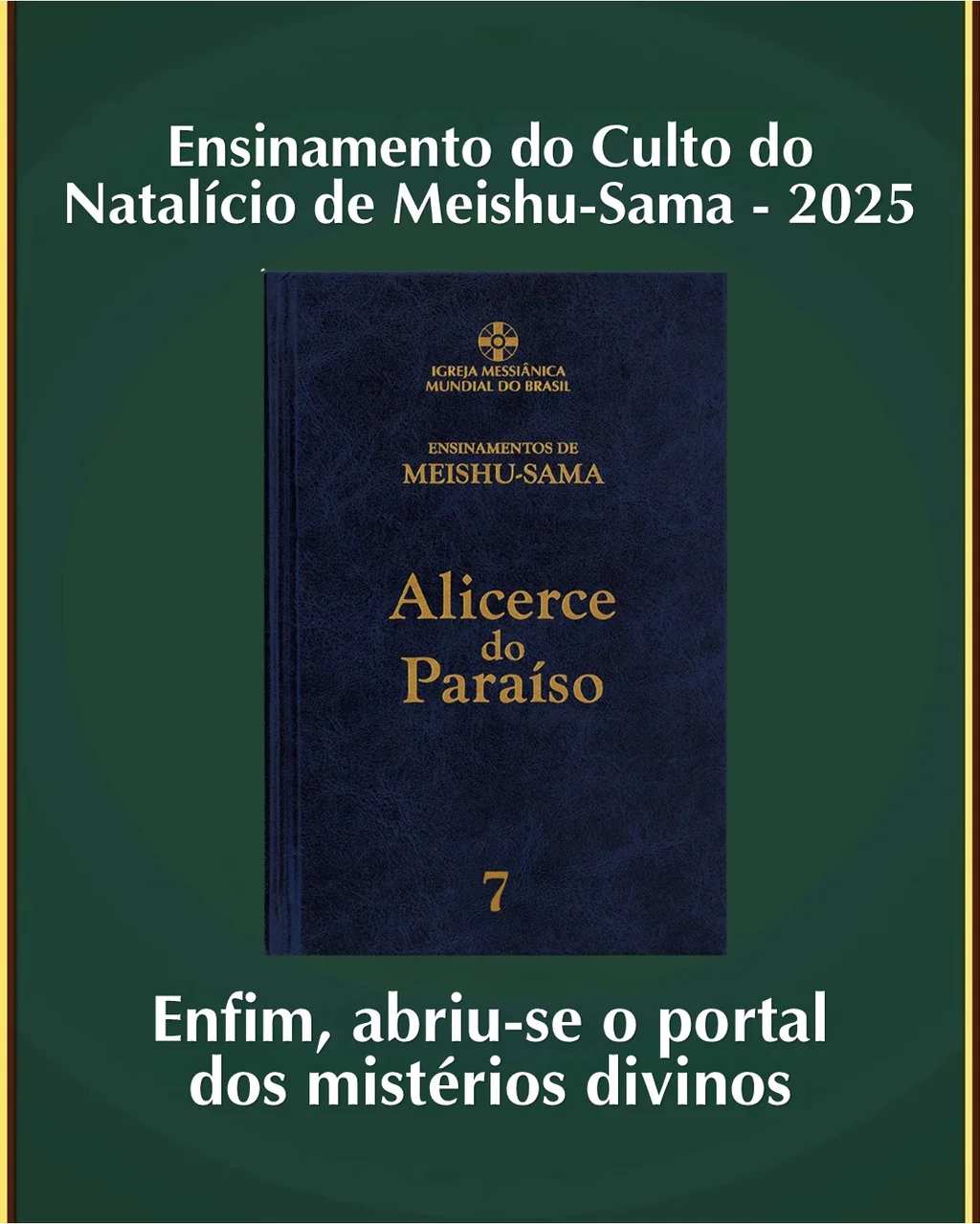 Capa do vídeo “Ensinamento do Culto do Natalício de Meishu-Sama - Dezembro / 2025”