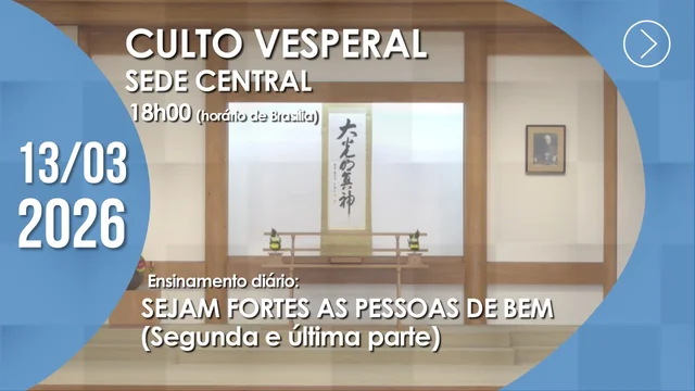 Capa do vídeo do “Culto Vesperal | Sede Central - 13/03/2026”.