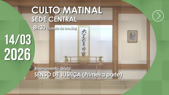 Capa do vídeo do “Culto Matinal | Sede Central - 14/03/2026”.