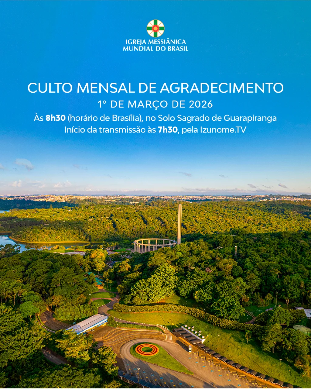 Capa do vídeo “Cerimônia do Culto Mensal de Agradecimento de Março | Solo Sagrado de Guarapiranga - 01/03/2026”
